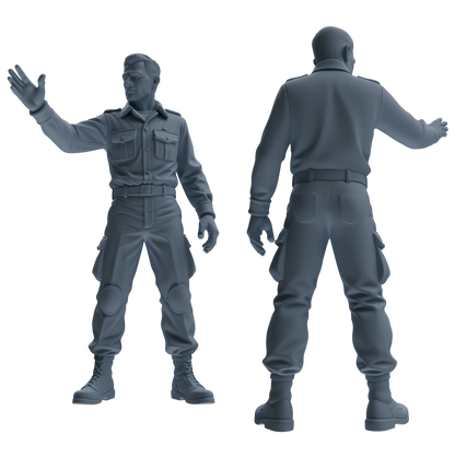 MRY-SFW SSTR187 Miniatures Soldier Model Kit Signal Command Soldier Pose Modern Model 4 pcs