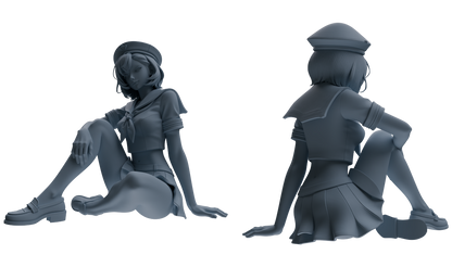 MRY-SFW LYTR884 Multi-pose Sailor Uniform Girl Figure Modern Model 3 pcs