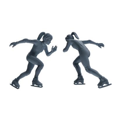 MRY-SFW LYTR801 Figure Skating Figure Modern Model 6 pcs Miniature Car Diorama Figures Scene Props Accessories Resin
