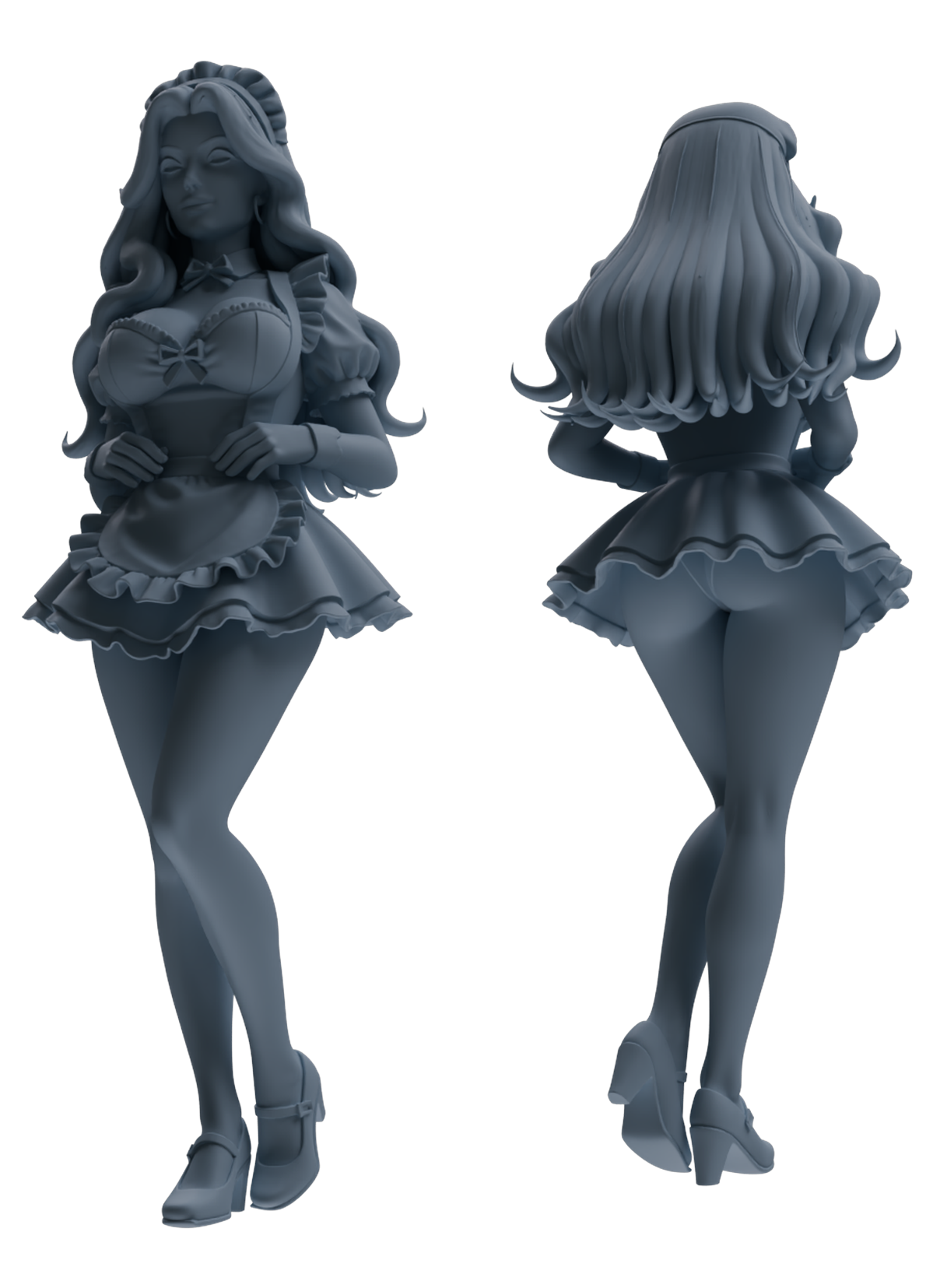 MRY-SFW LYTR875 Multi-scene Maid Girl Figure Modern Model 4 pcs