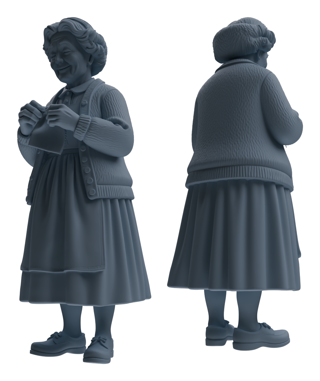 MRY-SFW LYTR902 Vintage Elderly Woman Modern Model 4 pcs