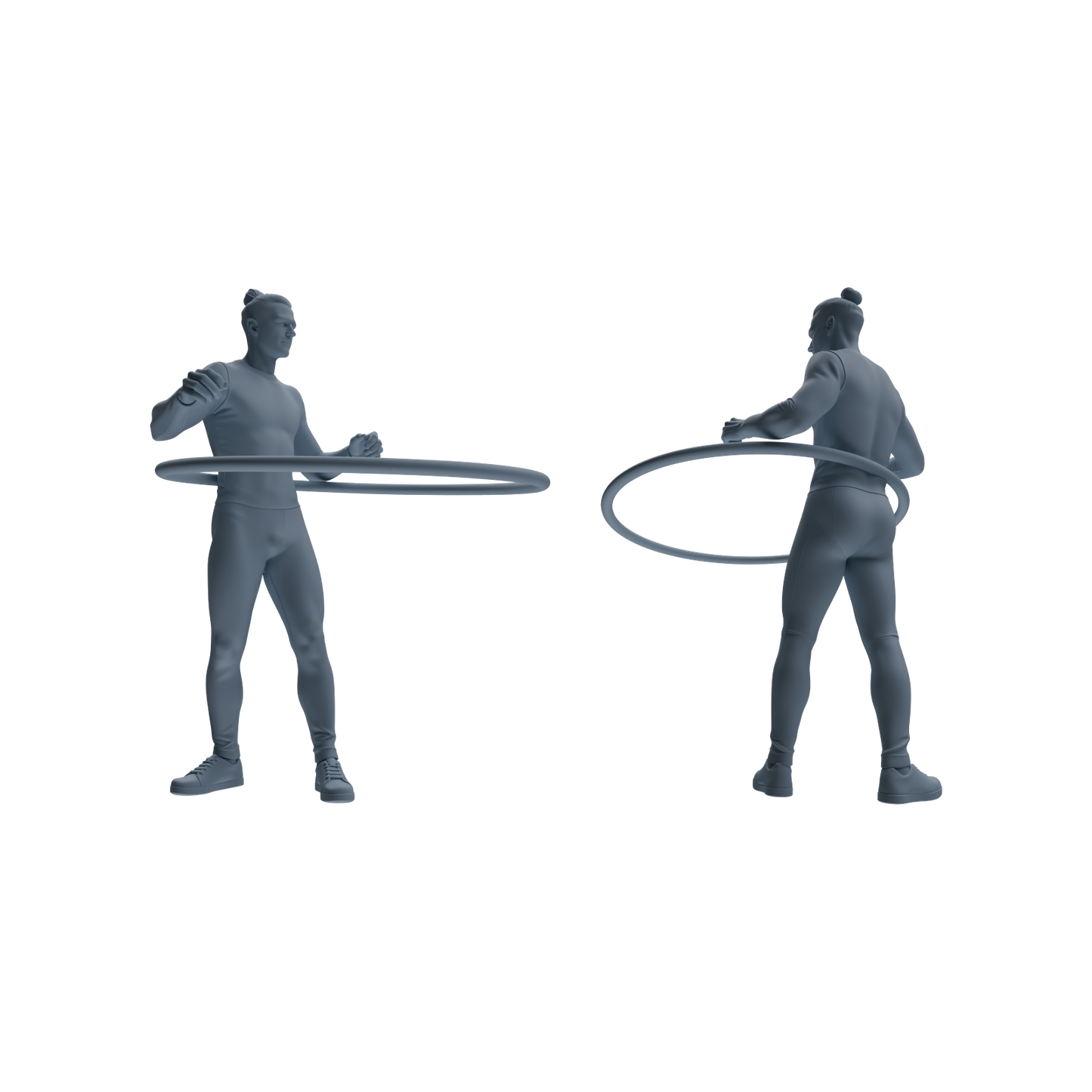 MRY-SFW LYTR791 Hula Hoop Figure Modern Model 3 pcsMiniature Car Diorama Figures Scene Props Accessories Resin