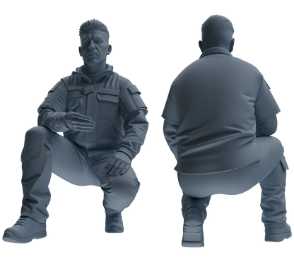 MRY-SFW LYGR683 Modern U.S. Military Six-Person Crouching Position
