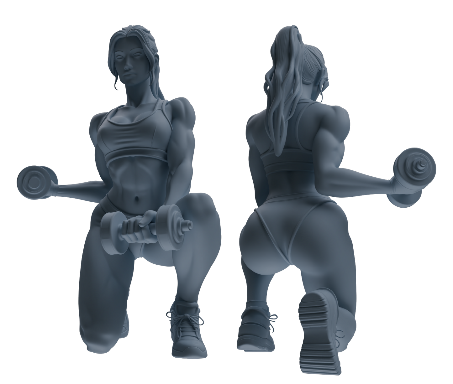 MRY-SFW LYTR834 Multi-action Fitness Female Figure Modern Model 6 pcs Miniature Car Diorama Figures Scene Props Accessories Resin