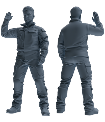 MRY-SFW LYGR694 Modern U.S. Military Six-Person Saluting Group