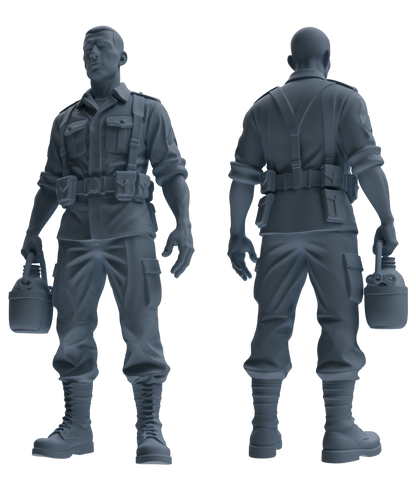 MRY-SFW SSTR201 Miniatures Soldier Model Kit Multi-Pose Combat Engineer Soldier Modern Model 6 pcs