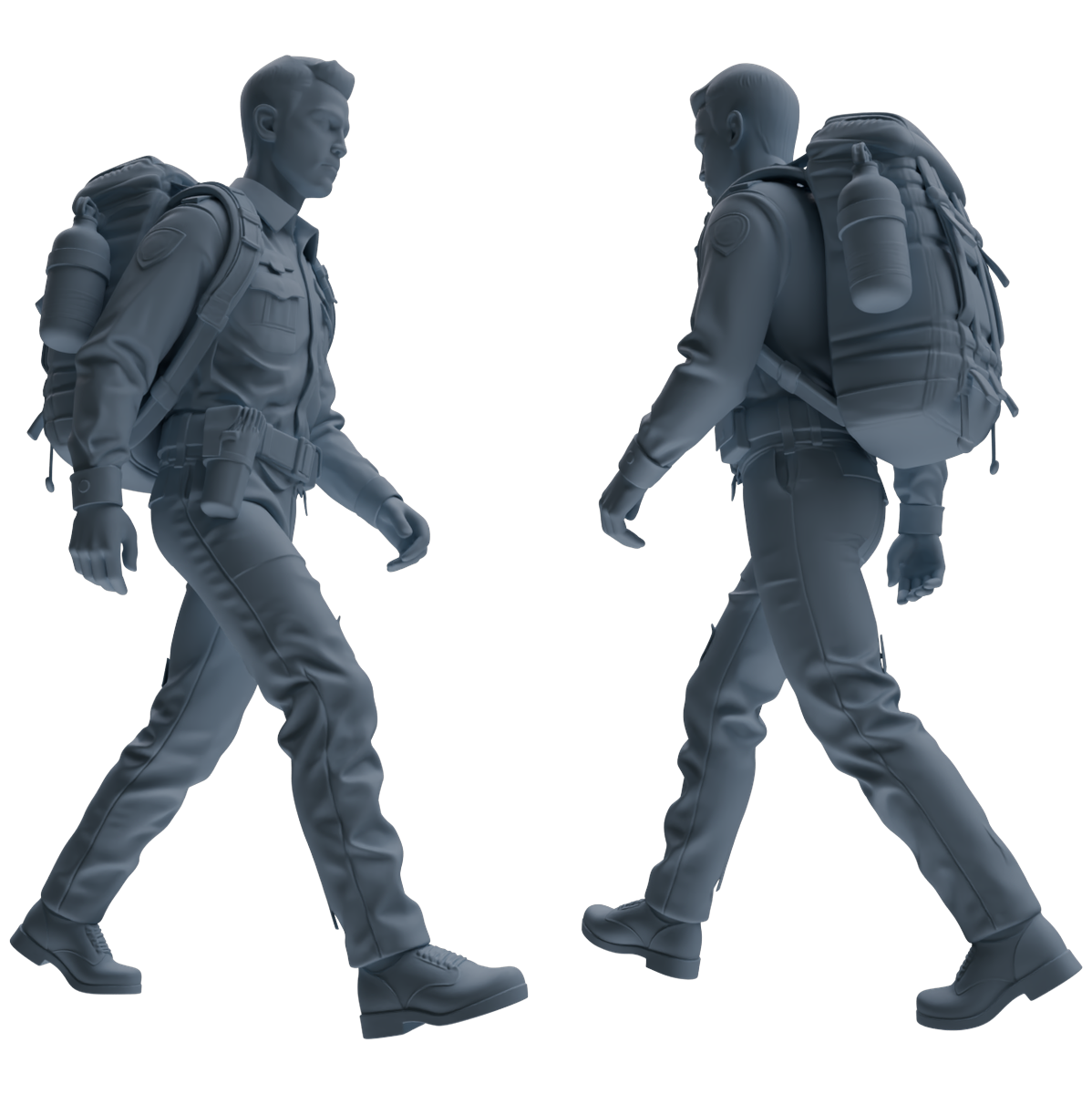 MRY-SFW LYGR678 Los Angeles Patrol Police Seven-Person Foot Patrol Group