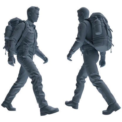 MRY-SFW LYGR678 Los Angeles Patrol Police Seven-Person Foot Patrol Group