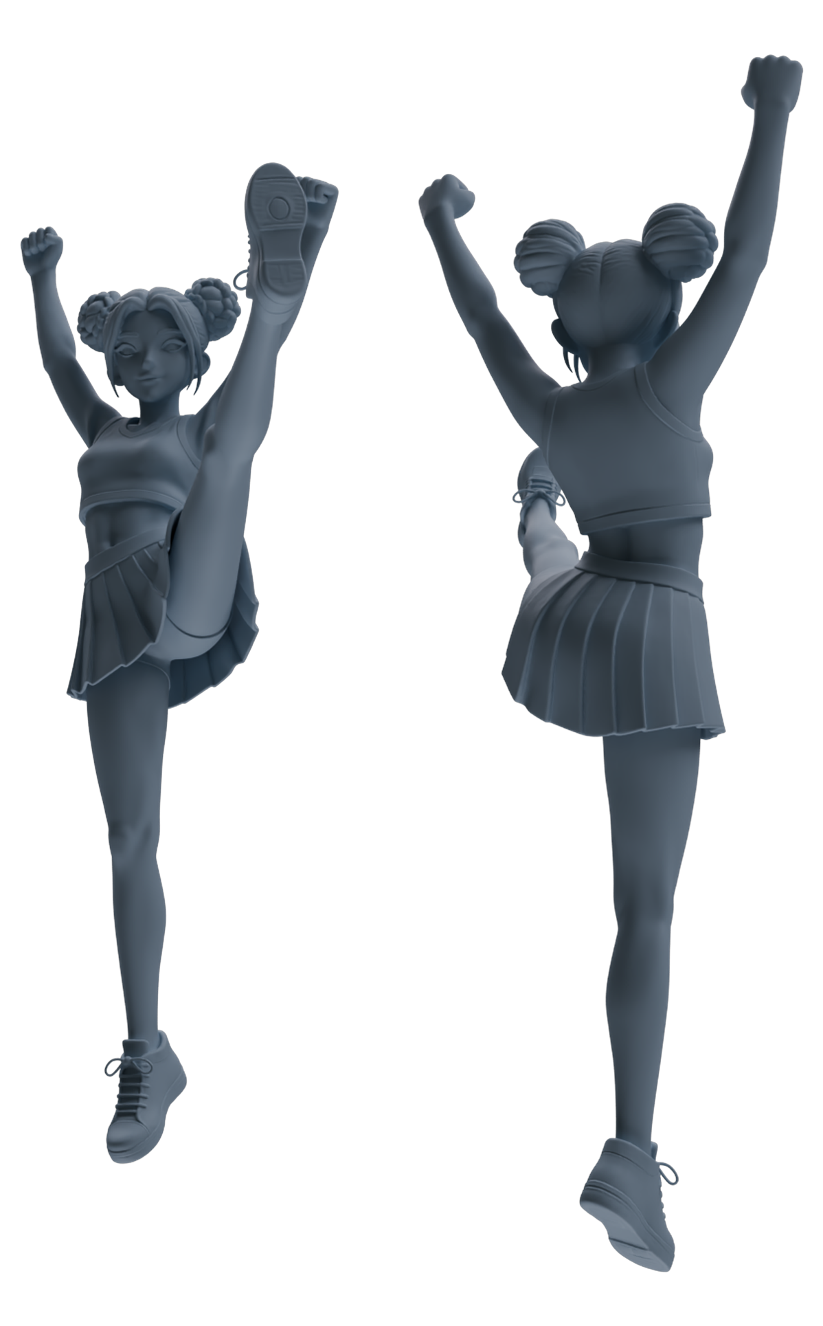 MRY-SFW LYTR864 Cheerleader Girl Figure Modern Model 4 pcs Miniature Car Diorama Figures Scene Props Accessories Resin