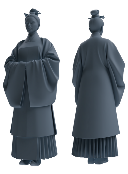 MRY-SFW LYTR859 Ming Dynasty Clothing Woman Figure Modern Model 3 pcs Miniature Car Diorama Figures Scene Props Accessories Resin
