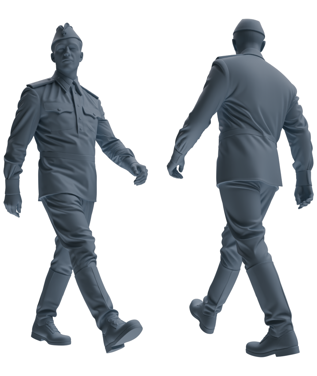 MRY-SFW LYGR731 WWII Soviet Army War Scene Six-Person Daily Routine Group