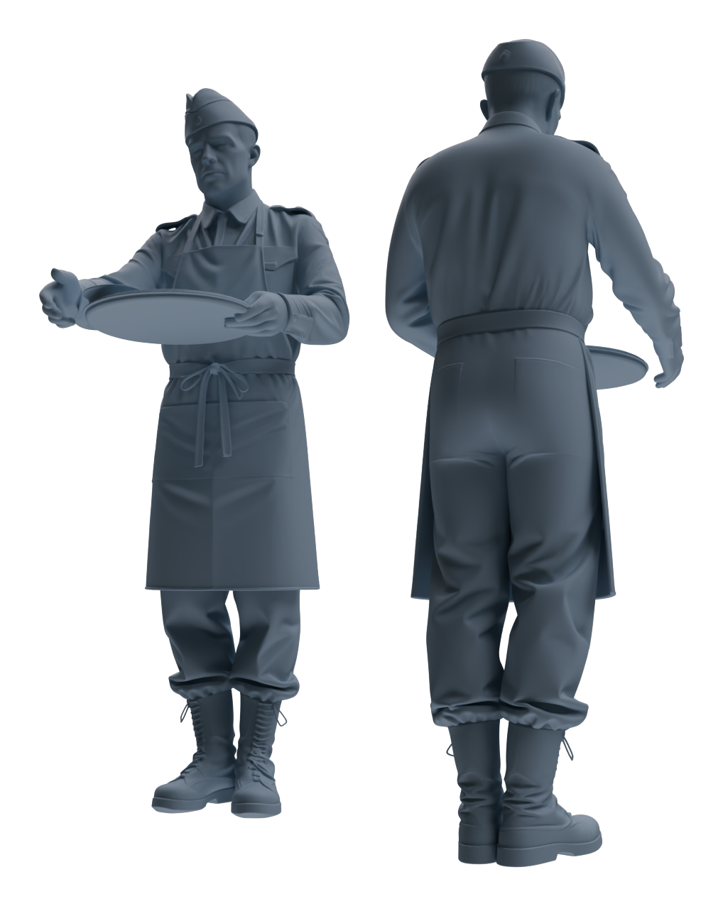 MRY-SFW LYGR592 Historical WWII U.S. Army Seven-Person Mess Hall Group