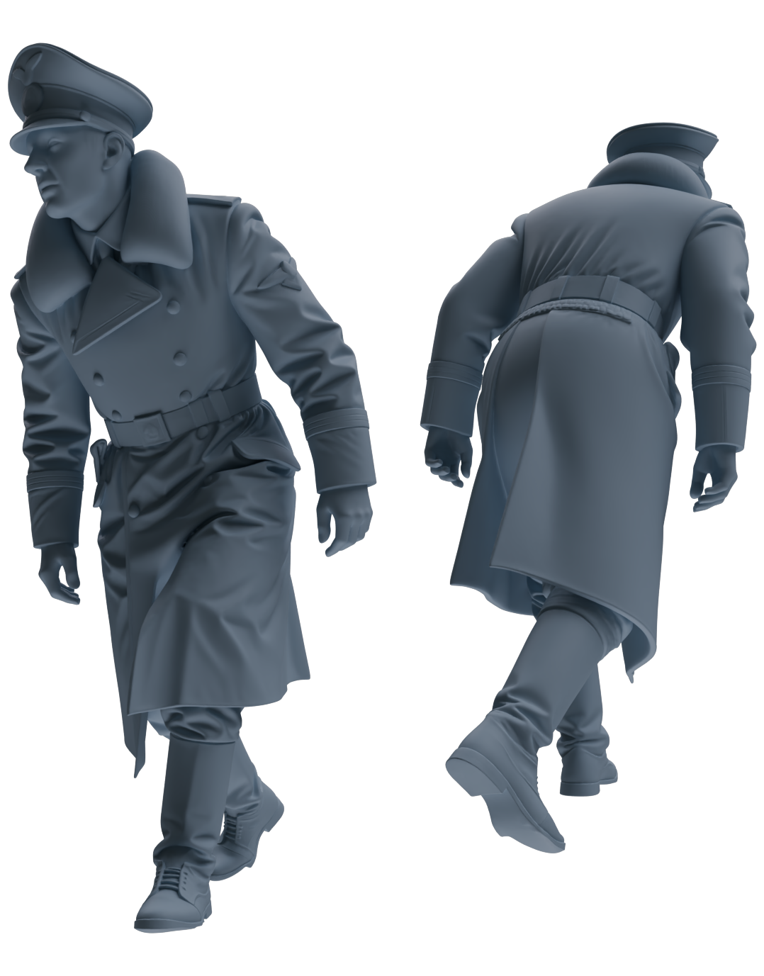 MRY-SFW LYGR713 WWII German Army Officer War Scene Six-Person Advancing Group