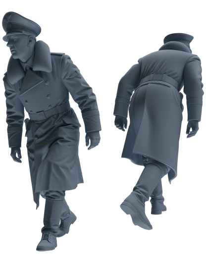 MRY-SFW LYGR713 WWII German Army Officer War Scene Six-Person Advancing Group