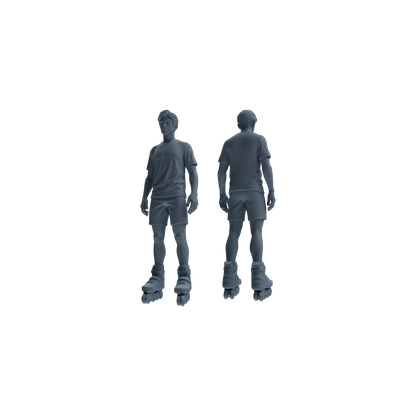 MRY-SFW LYTR799 Roller Skating Figure Modern Model 5 pcs Miniature Car Diorama Figures Scene Props Accessories Resin