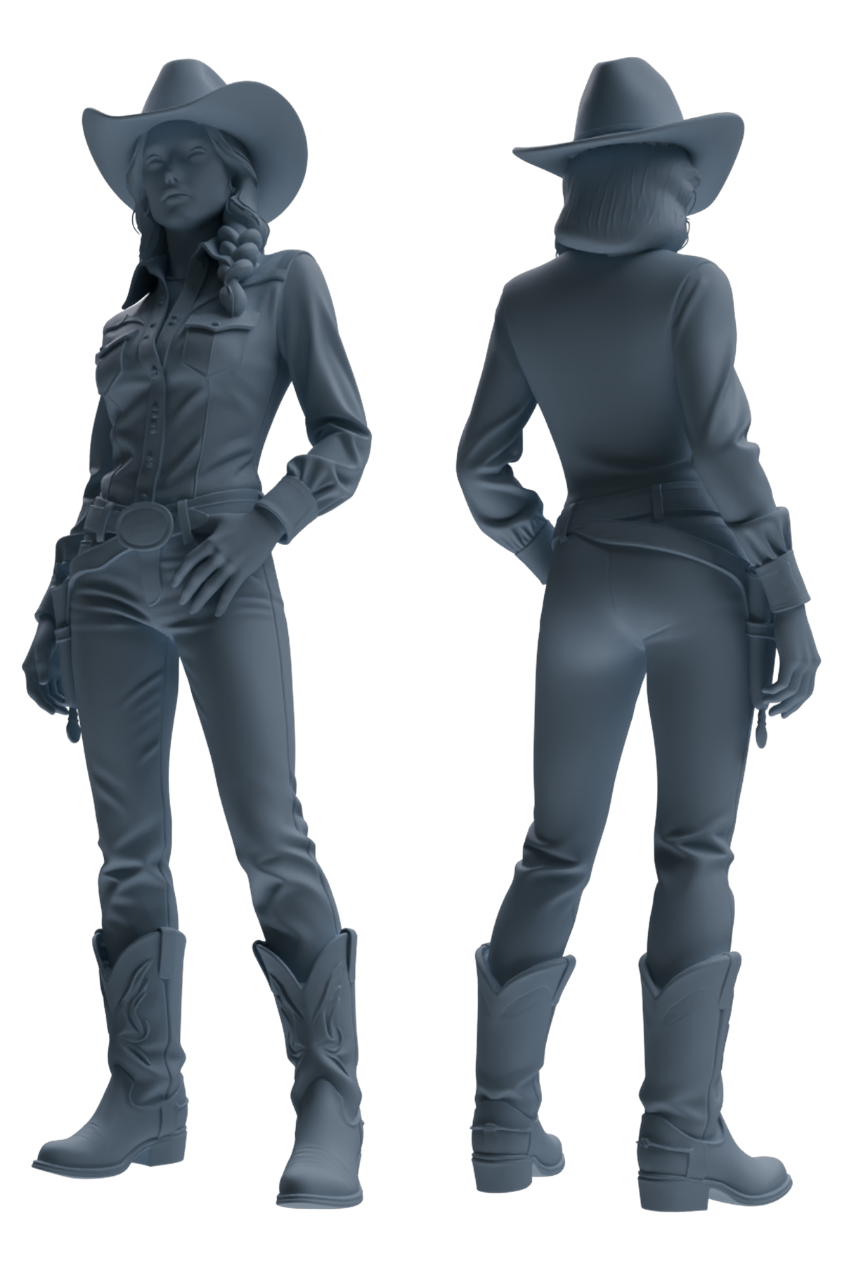 MRY-SFW LYTR892 Multi-style Cowgirl Modern Model 4 pcs