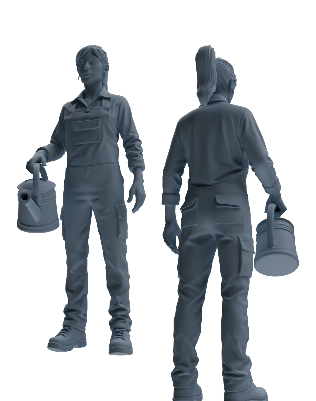 MRY-SFW LYTR921 Gardening Woman Multi-pose Modern Model 4 pcs
