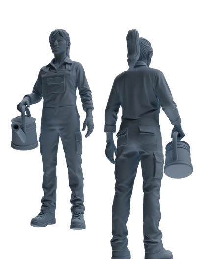 MRY-SFW LYTR921 Gardening Woman Multi-pose Modern Model 4 pcs