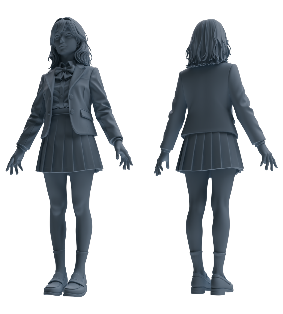 MRY-SFW LYTR850 Blazer JK Uniform School Girl Figure Modern Model 4 pcs Miniature Car Diorama Figures Scene Props Accessories Resin