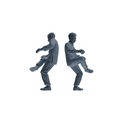 MRY-SFW LYTR796 Shuttlecock Kicking Figure Modern Model 4 pcs Miniature Car Diorama Figures Scene Props Accessories Resin