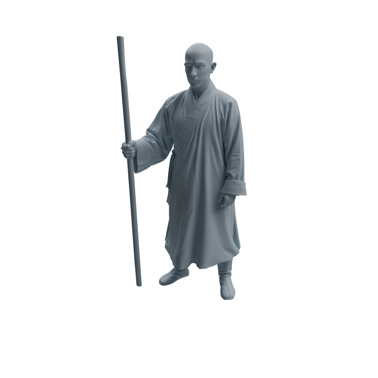 MRY-SFW LYTR1075 Staff-wielding Martial Monk Character Modern Model 4 pcs
