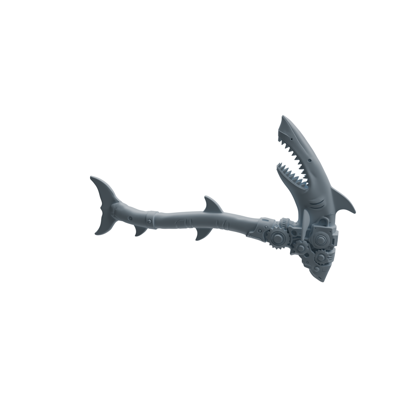 MRY-SFW LYGS437 Feather Pattern Spear and Shark Tooth Battle Axe Weapon Modern Model 4 pcs