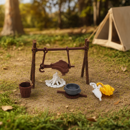 RHF0403 Wilderness Island Survival Series Ornaments Desktop Ornaments Creative DIY Cottage Furniture Dollhouse Accessories Miniature Home Mini Models Dollhouse Accessories Outdoor Scenes