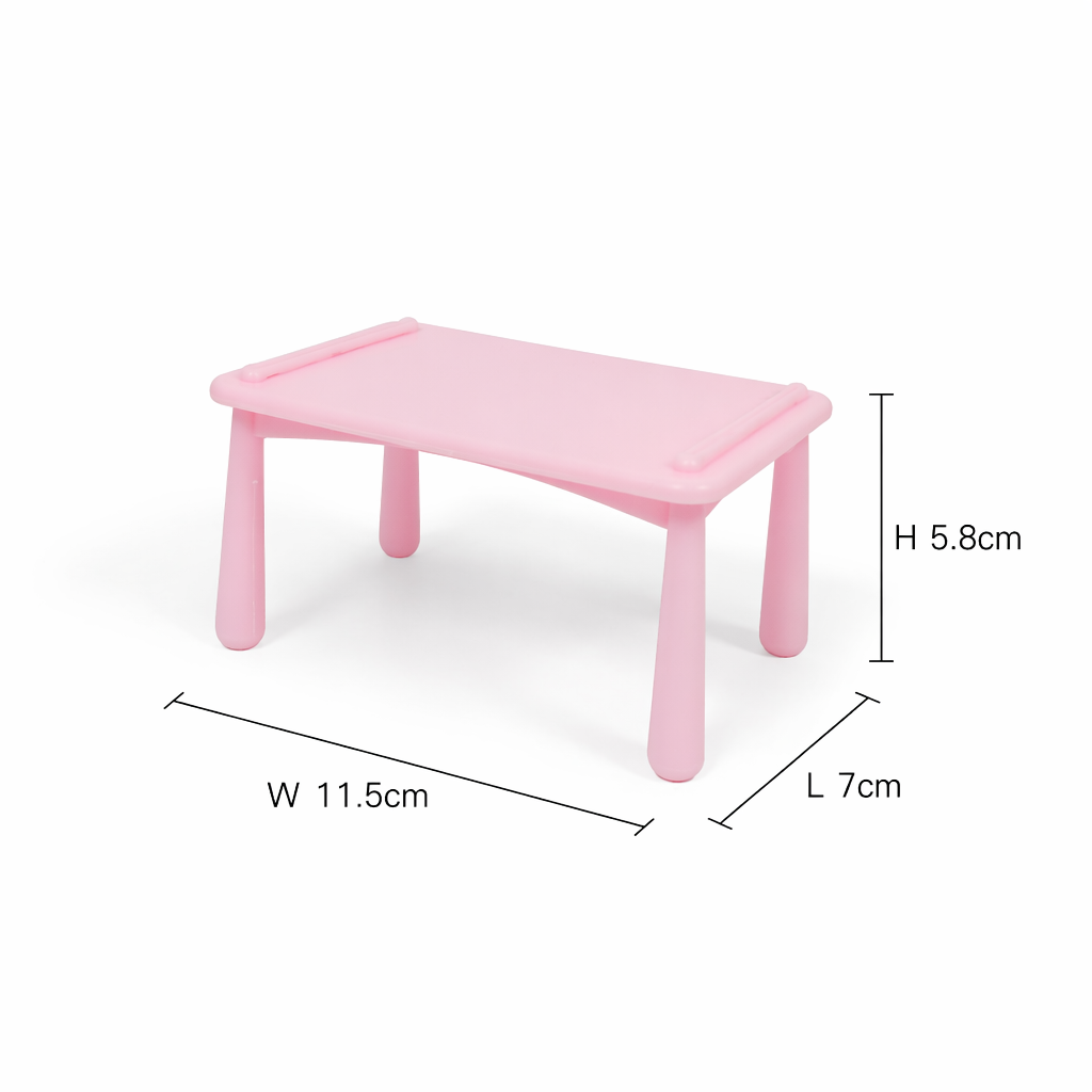RHF0466B Children's rounded edge bench Macaron-colored miniature furniture model mini furniture model simple girly style mini furniture miniature children's bench