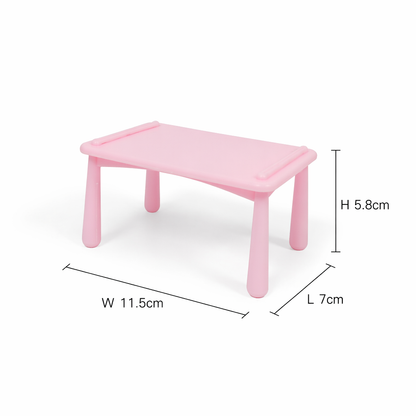 RHF0466B Children's rounded edge bench Macaron-colored miniature furniture model mini furniture model simple girly style mini furniture miniature children's bench