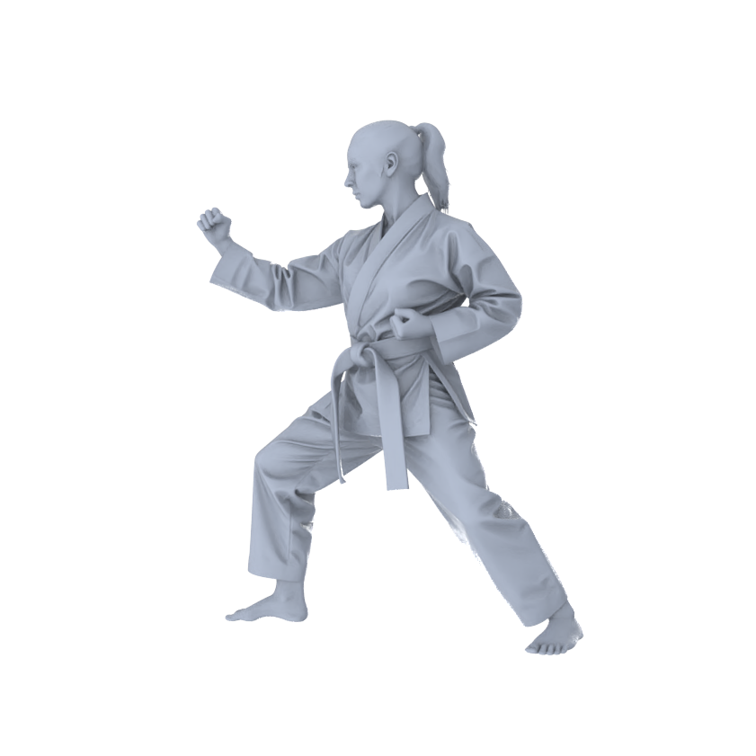 MRY-SFW LYTR560 Modern Dojo Karate Practitioners Pose Group of 5 Miniature Car Diorama Figures Scene Props Accessories Resin