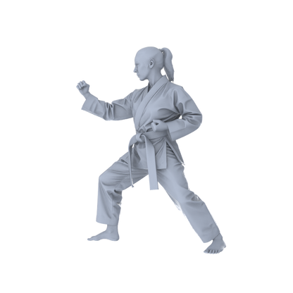 MRY-SFW LYTR560 Modern Dojo Karate Practitioners Pose Group of 5 Miniature Car Diorama Figures Scene Props Accessories Resin