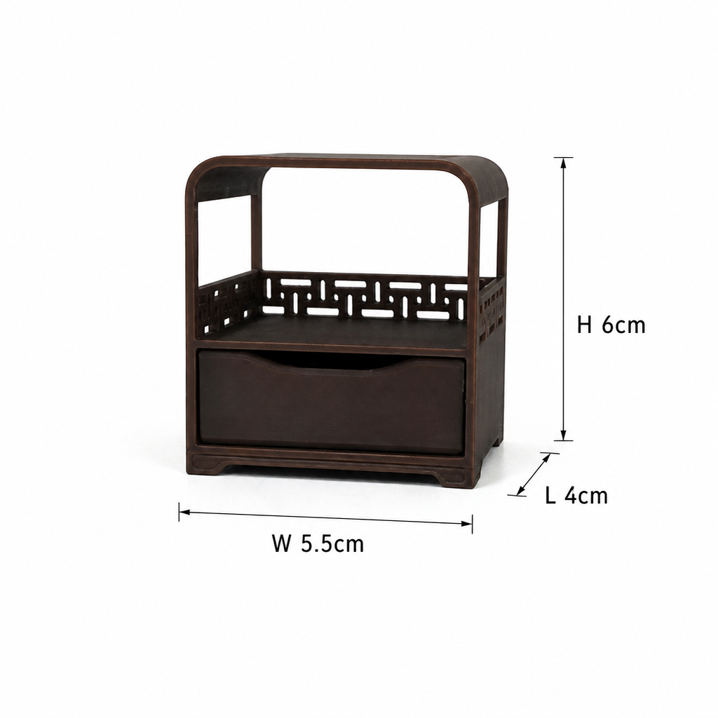 RHF0535C Chinese-style classic low cabinet Desktop ornaments traditional-style dollhouse furniture Chinese classical miniature furniture Chinese living room scene mini furniture