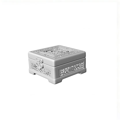 MRY-SFW LYTS527  3D Printed Chinese Armchair & Go Table Furniture Set, Unpainted White Resin, Miniature Dollhouse Diorama Accessories