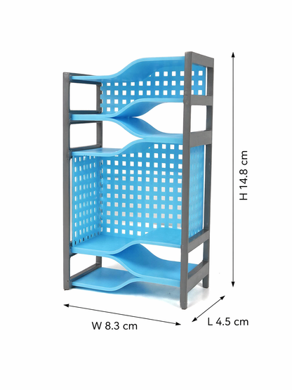 RHF0533C Shimmering Waves Blue Cabinet Desktop ornaments dollhouse furniture mini study room scene furniture macaron-colored furniture wavy furniture miniature original design furniture