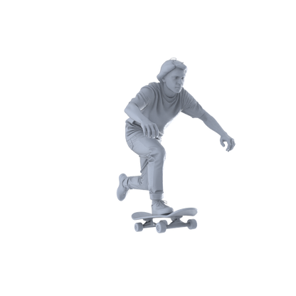 MRY-SFW LYTR553 Modern Street Skateboarders Pose Group of 6 Miniature Car Diorama Figures Scene Props Accessories Resin