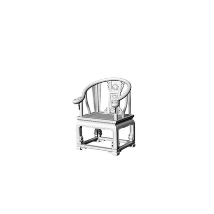 MRY-SFW LYTS525 3D Printed Chinese Classical Furniture Set, Unpainted White Resin, Miniature Diorama Dollhouse Accessories