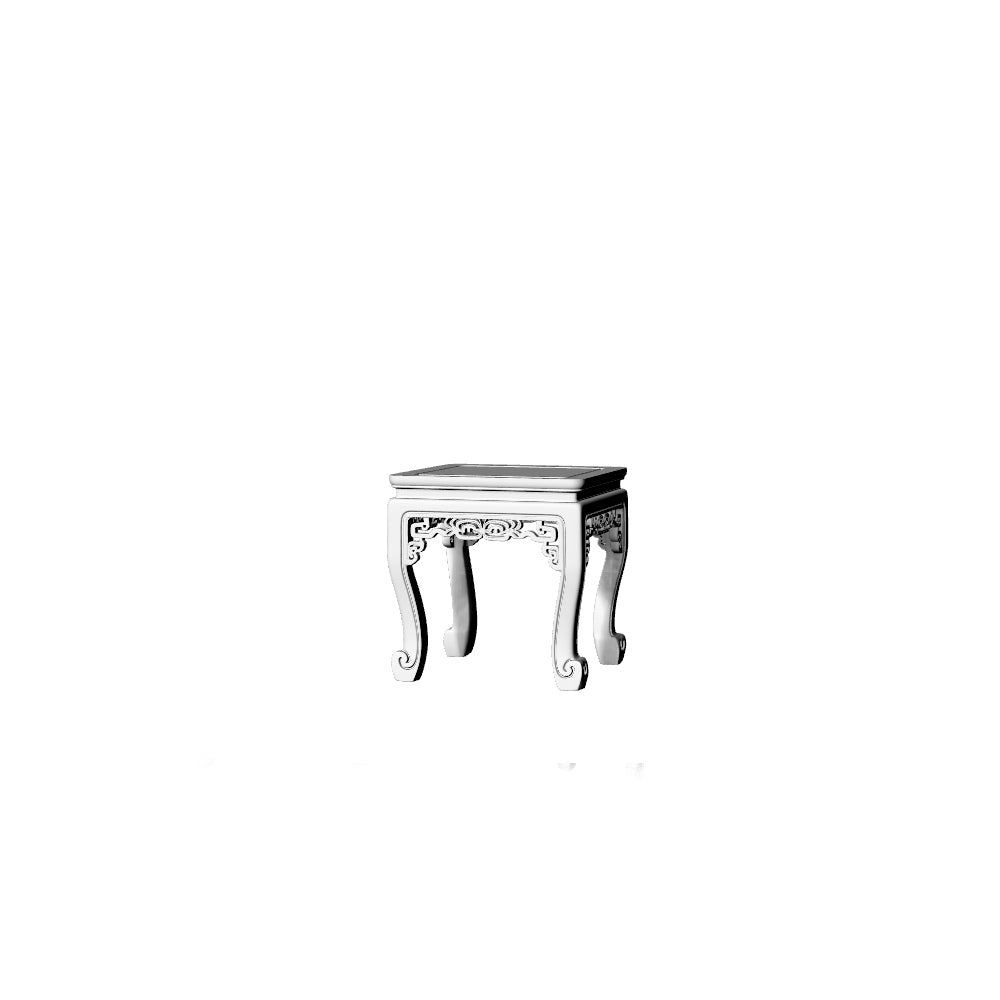 MRY-SFW LYTS523 3D Printed Chinese Antique Furniture Set, Unpainted White Resin, Miniature Diorama Screen Table & Chair Accessories