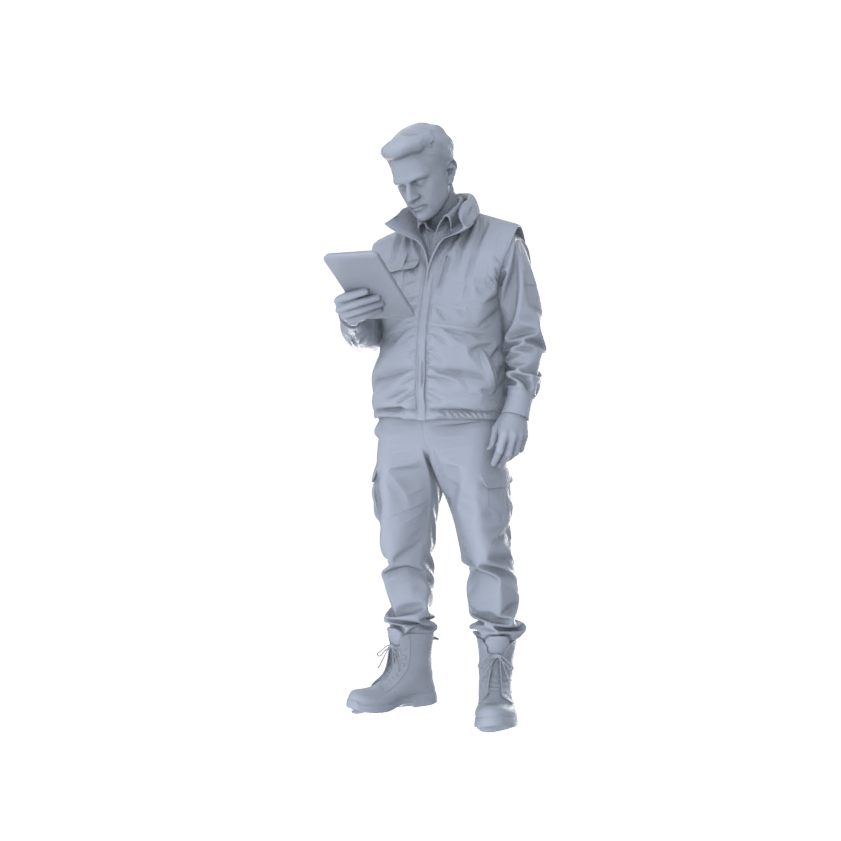 MRY-SFW LYTR564 Modern Casual Workwear People Pose Group of 6 Miniature Car Diorama Figures Scene Props Accessories Resin