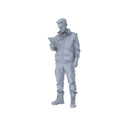 MRY-SFW LYTR564 Modern Casual Workwear People Pose Group of 6 Miniature Car Diorama Figures Scene Props Accessories Resin