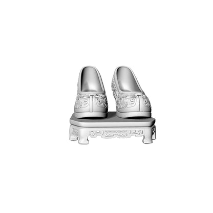MRY-SFW LYTS530 3D Printed Chinese Ancient Palace Ornament Set, Unpainted White Resin, Miniature Dollhouse Diorama Accessories
