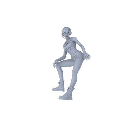 MRY-SFW LYTR551 Modern E-sports Trendy Girls Pose Group of 6 Miniature Car Diorama Figures Scene Props Accessories Resin