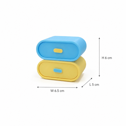 RHF541 Macaron blue and yellow color-blocked curved furniture set Macaron-colored dollhouse furniture, playful blue and yellow contrast dollhouse set, creamy-style mini furniture, dollhouse miniature scene furniture