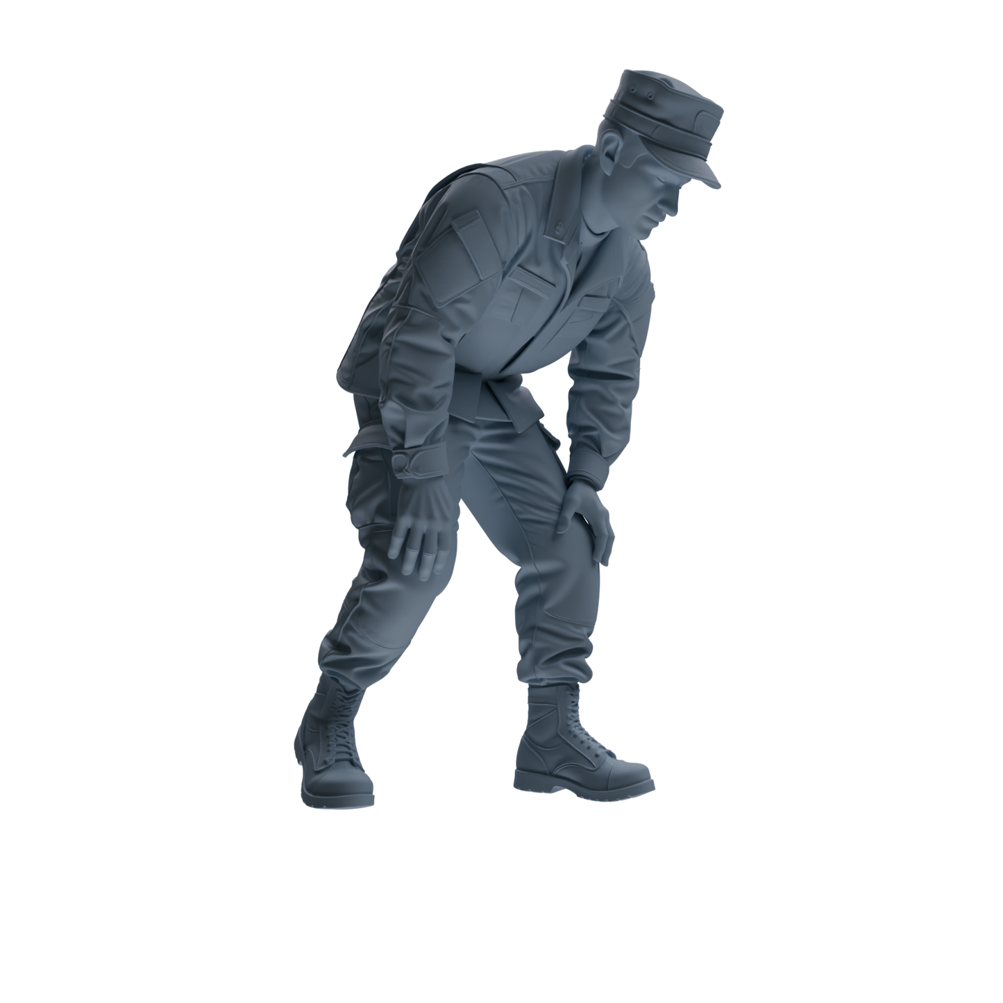 MRY-SFW SSTR185 Miniatures Soldier Model Kit Combat Engineer Soldier Pose Modern Model 4 pcs