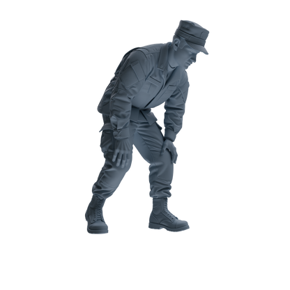 MRY-SFW SSTR185 Miniatures Soldier Model Kit Combat Engineer Soldier Pose Modern Model 4 pcs