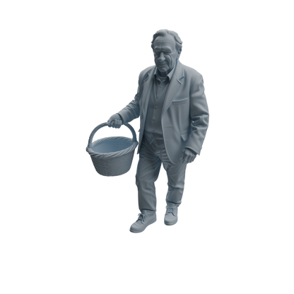 MRY-SFW LYTR994 Elderly with Basket Character Modern Model 4 pcs