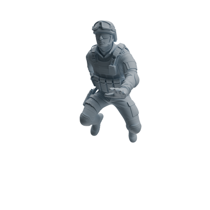 MRY-SFW LYTR953 Combat Stance SWAT Officer Character Modern Model 4 pcs