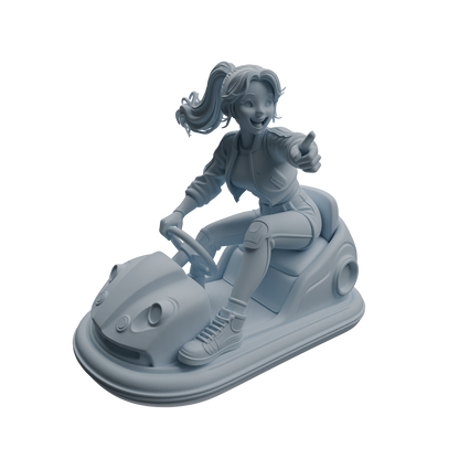 MRY-SFW LYTR1051 Amusement Park Bumper Car Female Character Modern Model 4 pcs
