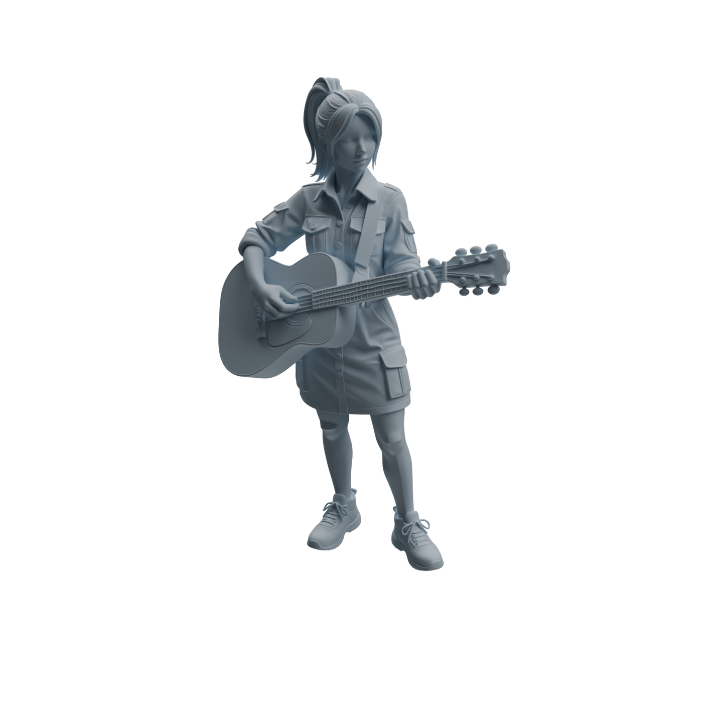 MRY-SFW LYTR1026 Outdoor Guitar Playing Female Character Modern Model 3 pcs