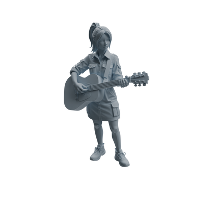 MRY-SFW LYTR1026 Outdoor Guitar Playing Female Character Modern Model 3 pcs