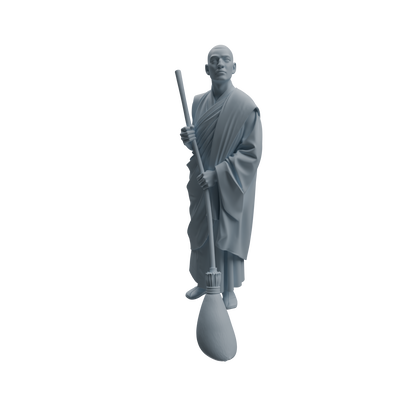 MRY-SFW LYTR1083 Sweeping Monk Character Modern Model 4 pcs